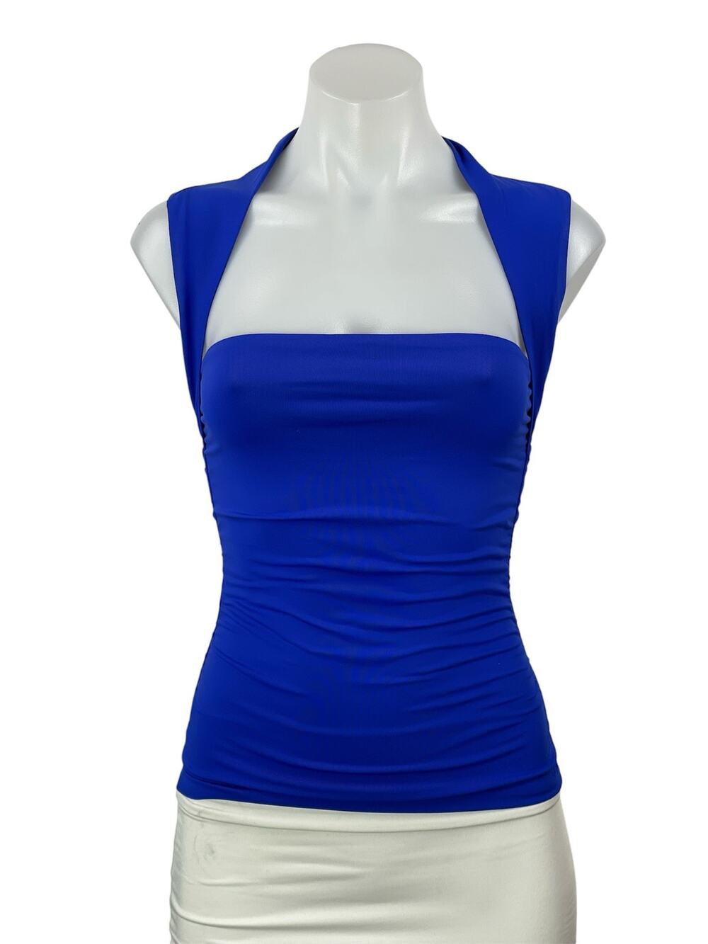 Aritzia Contour Women's Royal Blue Sleeveless Square Neck Knit Tank Top Size S